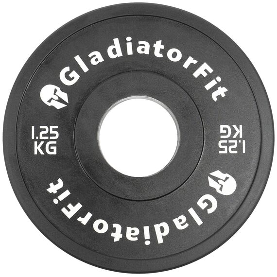 Fractional Plate" rubber discs Ø 51mm (set of 2) | 1.25 KG, Colour: Schwarz, Additional Weight: 1,25 kg, 3 image