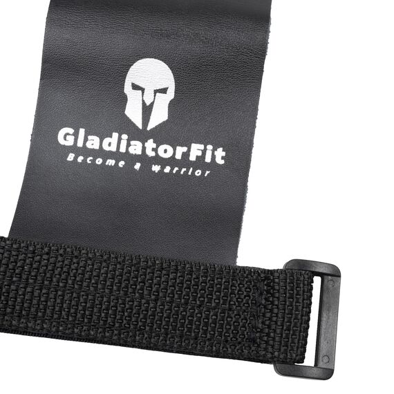 Handgrips Handschuhe crosstraining zwei Finger Kunstleder | L, Bekleidungsgrösse: L, Farbe: Schwarz, 2 image