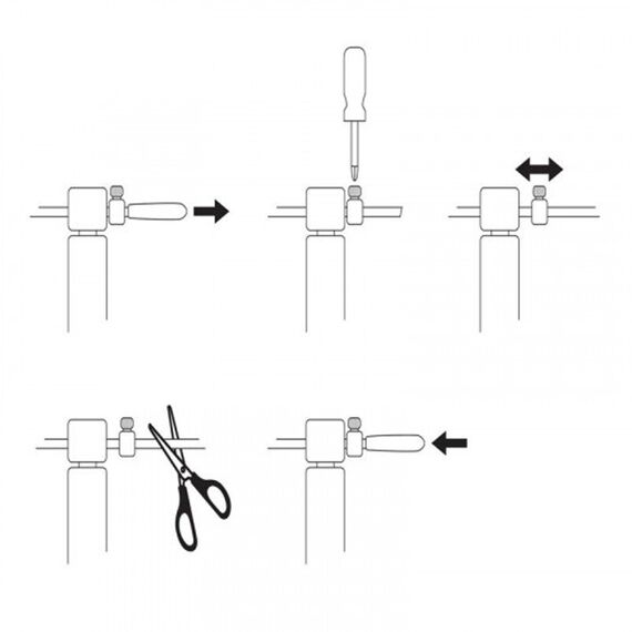 Springseil "Speed Rope" 3m verstellbar aus Aluminium + Tasche | Schwarz, Farbe: Schwarz, 2 image