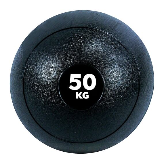 Slam Ball" rubber weighted fitness ball | 50 KG, Colour: Schwarz, Additional Weight: 50 kg