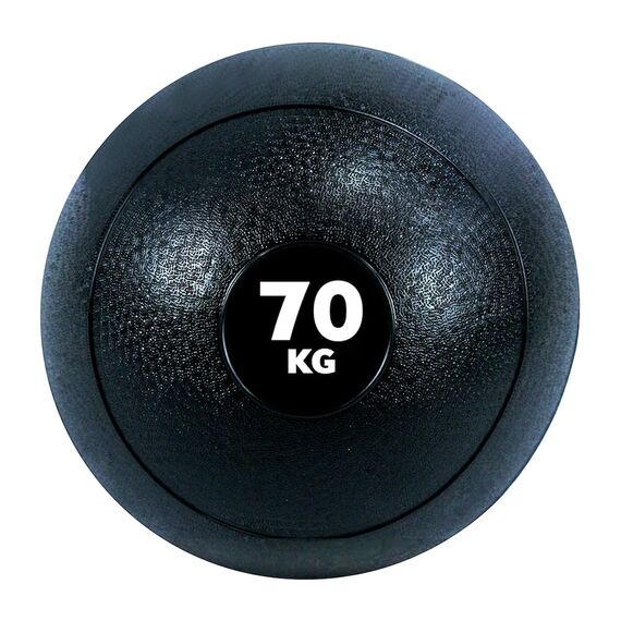 Slam Ball" rubber weighted fitness ball | 70 KG, Colour: Schwarz, Additional Weight: 70 kg