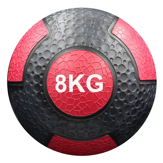 Medicine Ball" weighted ball made of durable rubber | 8 KG, Colour: Rot, Additional Weight: 8 kg
