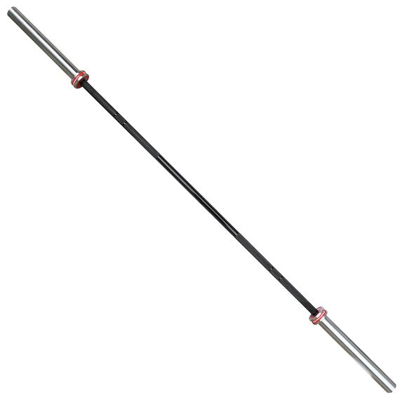 Langhantelstange "Barbell" aus Aluminium 220cm Ø 50mm + 2 Scheibenstopper | 20 KG, Zusatzgewicht: 20 kg