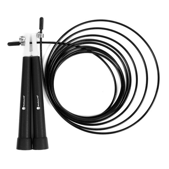 Plastic skipping rope 180cm adjustable + "Speed Rope" bag | Black, Colour: Schwarz