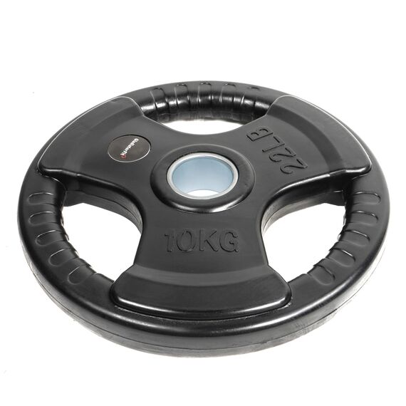 Bumper Plate" rubber grip disc Ø 51mm GladiatorFit | 10 KG, Colour: Schwarz, Additional Weight: 10 kg