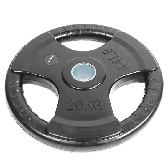 Scheibe mit Gummigriffen "Bumper Plate" Ø 51mm GladiatorFit | 20 KG, Farbe: Schwarz, Zusatzgewicht: 20 kg