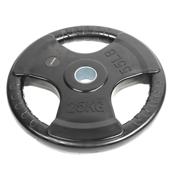 Bumper Plate" rubber grip disc Ø 51mm GladiatorFit | 25 KG, Colour: Schwarz, Additional Weight: 25 kg