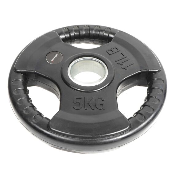 Bumper Plate" rubber grip disc Ø 51mm GladiatorFit | 5 KG, Colour: Schwarz, Additional Weight: 5 kg
