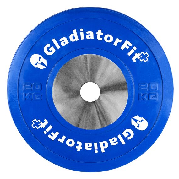 Gummischeibe Competition "Bumper Plate" Ø 51mm | 20 KG, Farbe: Blau, Zusatzgewicht: 20 kg