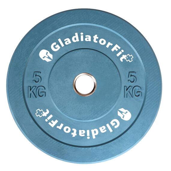 Olympic color rubber "Bumper Plate" Ø 51mm | 5 KG, Colour: Grey, Additional Weight: 5 kg