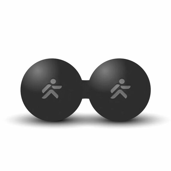 Double ebonite massage ball "Foam Ball" Ø 6cm | Black