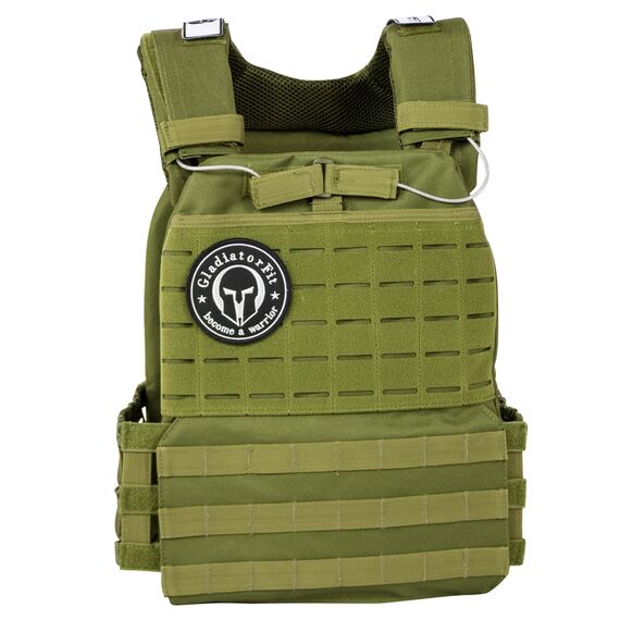 Tactical Weighted Vest" (Taktische Gewichtsweste) | Militärgrün Sans plaques