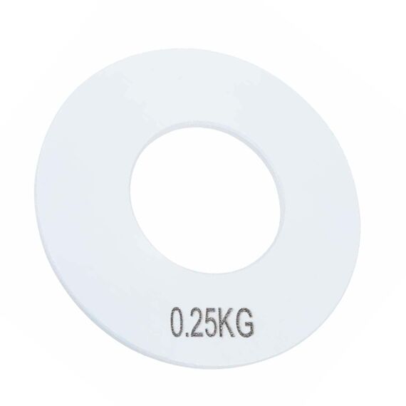 Fraktionale Zusatzscheibe 0.25kg aus Metall Ø 51mm, Farbe: Silber, Zusatzgewicht: 0.25 kg