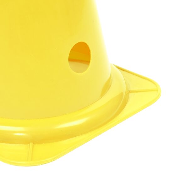 Cône 38cm 3 trous pour jalons Ø 25mm | Jaune, Couleur: Jaune, 3 image