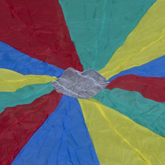 Parachute arc-en-ciel en tissu pour enfants 17 poignées | 500 CM, 4 image