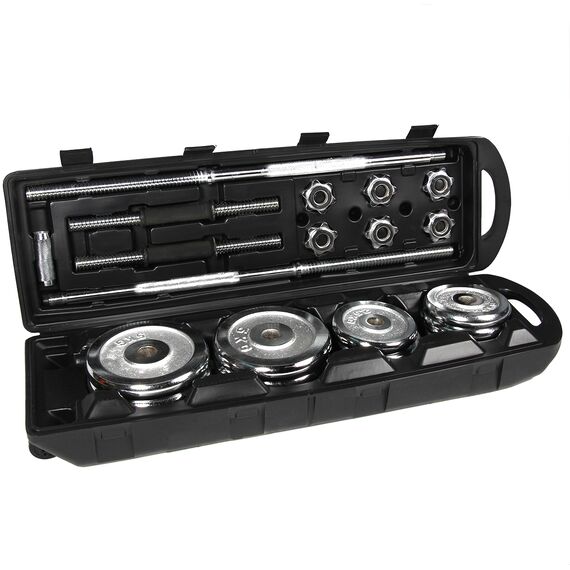 Kit disques et barres d’haltères 50kg "Dumbbell And Barbell Set" Ø 25mm GladiatorFit, 5 image