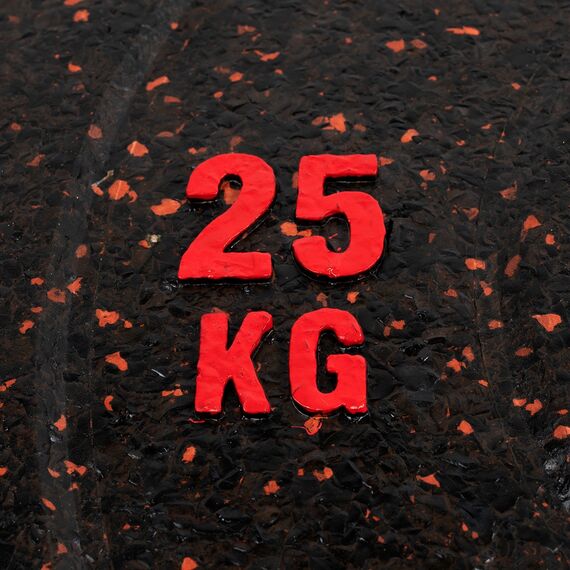 Disque olympique "Hi-Temp" Caoutchouc Ø 51mm GladiatorFit | 25 KG, Couleur: Rouge, Poids kg: 25 , 5 image