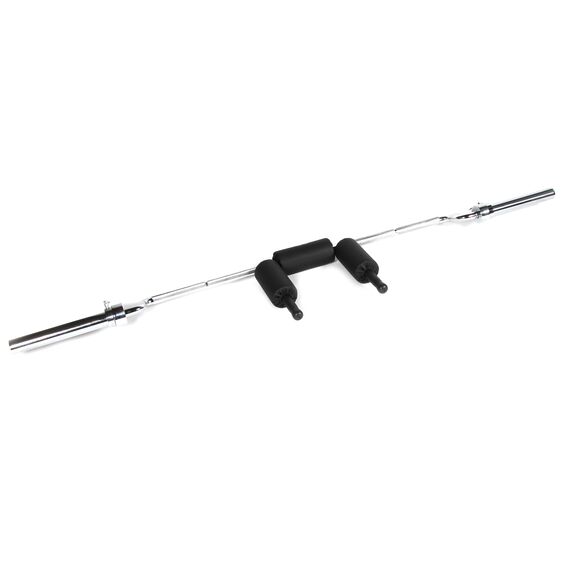 220cm Ø50mm steel "Safety Squat Bar" + 2 disc stops
