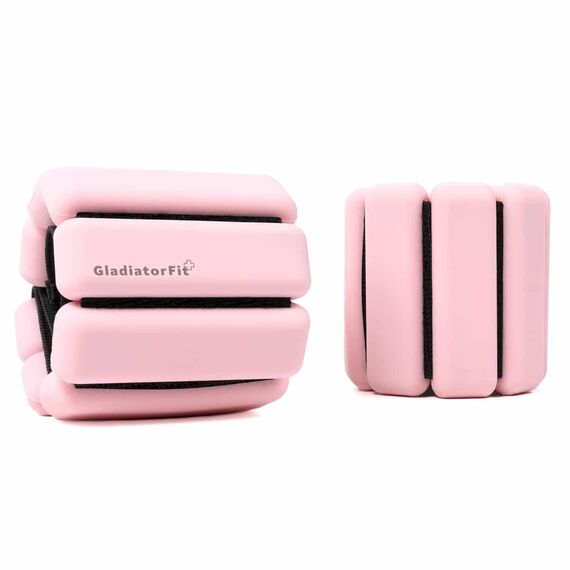 Silicone weighted ankle / wrist straps 2 x 0.5 kg | Rose