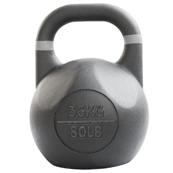 Powder-coated steel kettlebell GladiatorFit | 36 KG, Colour: Schwarz, Additional Weight: 36 kg