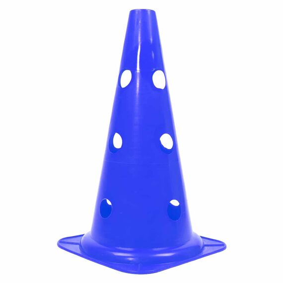 Cône 38cm 3 trous pour jalons Ø 25mm | Bleu, Couleur: Bleu