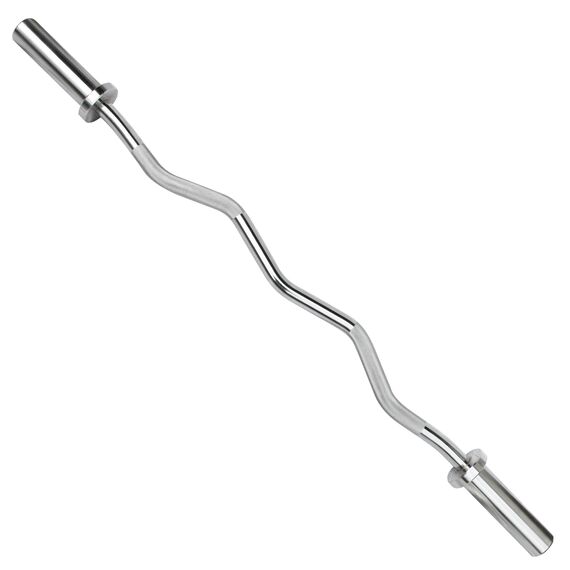 Curl bar biceps 120cm steel Ø 50mm + 2 stop discs