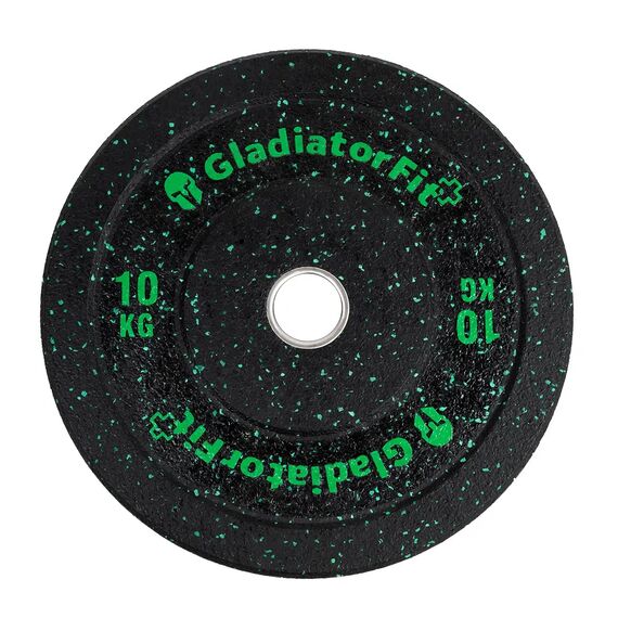 Olympische Scheibe "Hi-Temp" Gummi Ø 51mm | 10 KG, Farbe: Grün, Zusatzgewicht: 10 kg