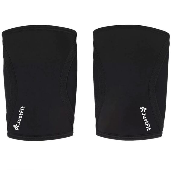 JustFit neoprene fitness compression knee pads (set of 2) | L, Size: L, Colour: Schwarz