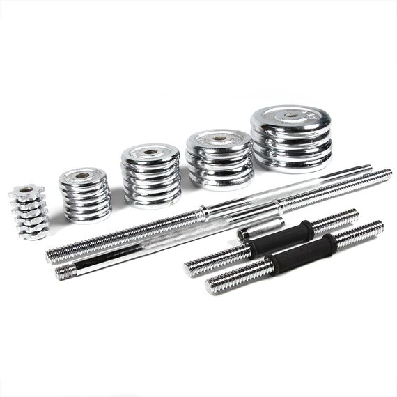 Kit disques et barres d’haltères 50kg "Dumbbell And Barbell Set" Ø 25mm GladiatorFit