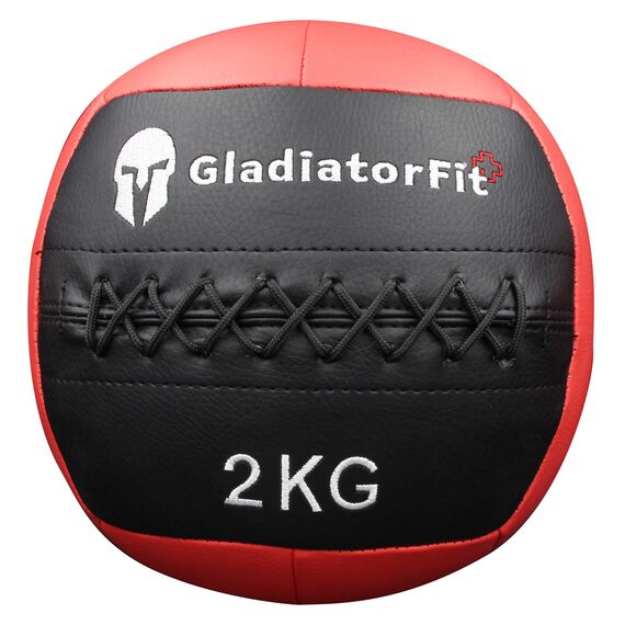 Ultra-resistant wall ball in synthetic leather | 2 KG, Colour: Schwarz, Additional Weight: 2 kg