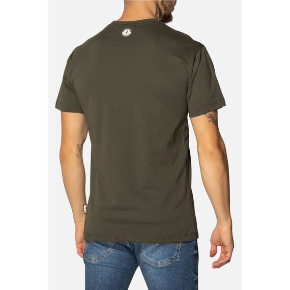 Round Neck Big Logo T-Shirt, Taille: L, Couleur: Kaki, 3 image