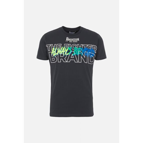 Round Neck  Printed T-Shirt, Taille: M, Couleur: Gris anthracite, 4 image