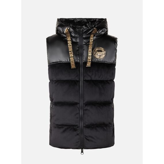 Shiny And Matt Down Vest, Size: 2XL, Colour: Schwarz, 4 image