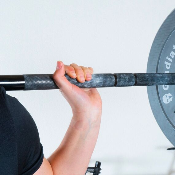 Langhantelstange "Barbell" aus Aluminium 220cm Ø 50mm + 2 Scheibenstopper | 20 KG, Zusatzgewicht: 20 kg, 7 image
