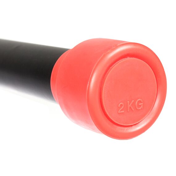 Steel Weighted Bar 125cm for aerobics and fitness | 2 KG, Additional Weight: 2 kg, 4 image