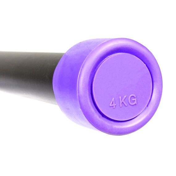 Steel Weighted Bar 125cm für Aerobic und Fitness "Steel Weighted Bar". | 4 KG, Zusatzgewicht: 4 kg, 4 image