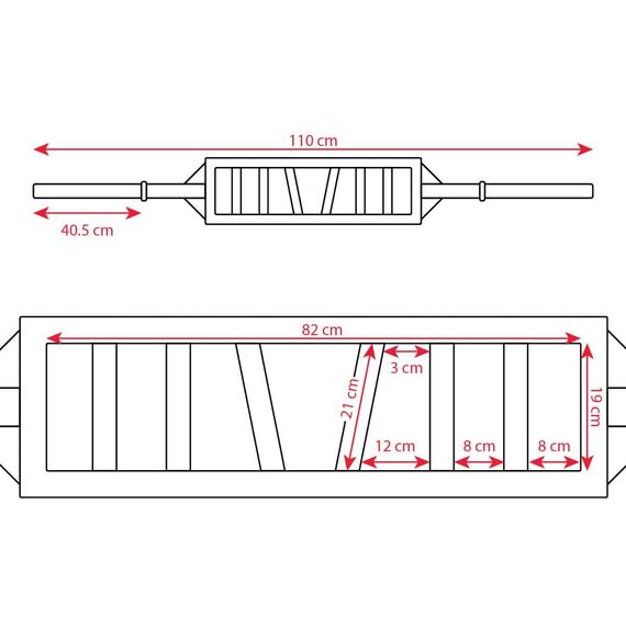 Multi Grip Bar 210cm Ø 50mm + 2 stop discs | Black, 9 image