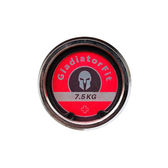 Barre musculation "Barbell" Ø 50mm + 2 stop disques | Rose 7.5 KG, Poids kg: 7.5 , 7 image
