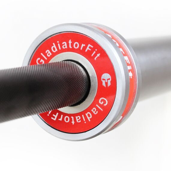 Langhantelstange "Barbell" aus Aluminium 220cm Ø 50mm + 2 Scheibenstopper | 20 KG, Zusatzgewicht: 20 kg, 6 image