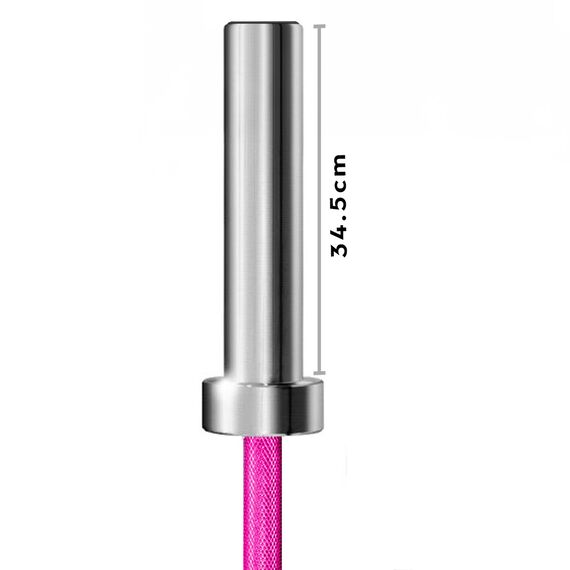 Gewichtsstange "Barbell" Ø 50mm + 2 Scheibenstopper | Rose 10 KG, Zusatzgewicht: 10 kg, 5 image