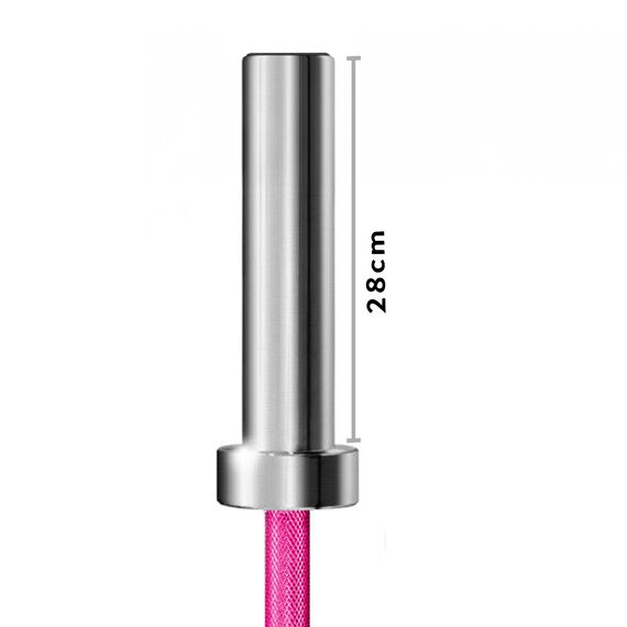 Barre musculation "Barbell" Ø 50mm + 2 stop disques | Rose 7.5 KG, Poids kg: 7.5 , 5 image