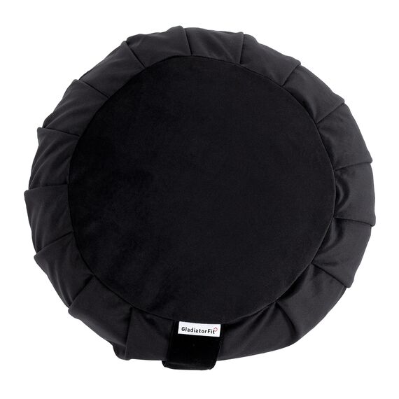 Zafu Zen meditation cushion in cotton Ø 35cm | Black, 7 image