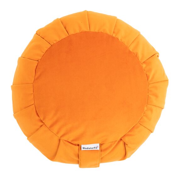 Zafu Zen meditation cushion in cotton Ø 35cm | Orange, 6 image