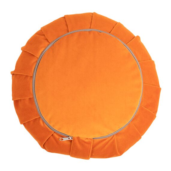 Zafu Zen meditation cushion in cotton Ø 35cm | Orange, 7 image