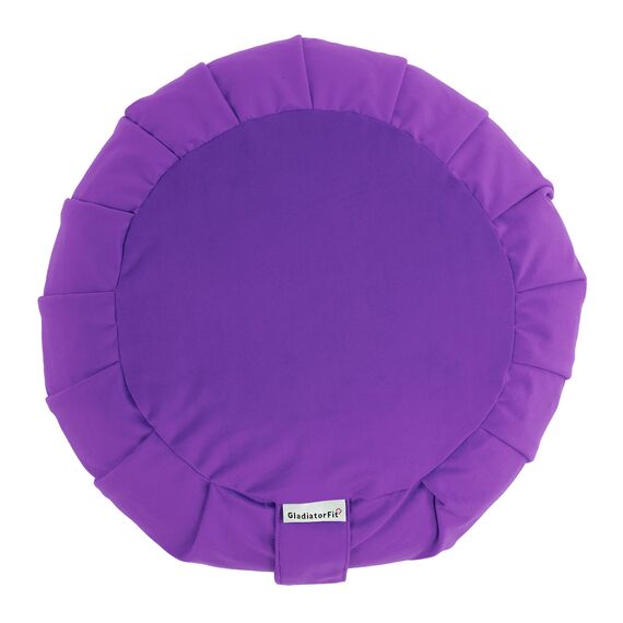 Zafu Zen meditation cushion in cotton Ø 35cm | Violett, 7 image