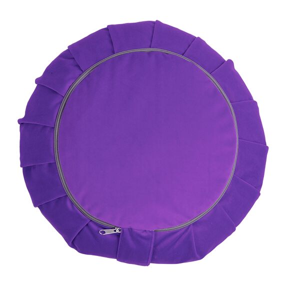Zafu Zen meditation cushion in cotton Ø 35cm | Violett, 8 image