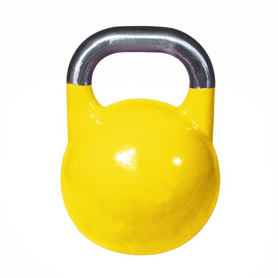 Cast-iron competition kettlebell with inlaid logo | 16 KG, Colour: Yellow, Additional Weight: 16 kg, 6 image
