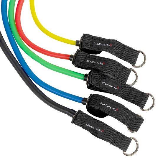 Elastic resistance band/tube kit with handles + bag, 7 image