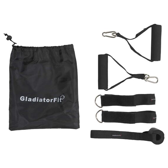 Elastic resistance band/tube kit with handles + bag, 9 image