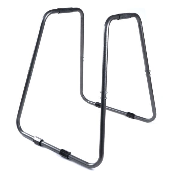 Dips station for fitness training in reinforced steel with straps, 6 image